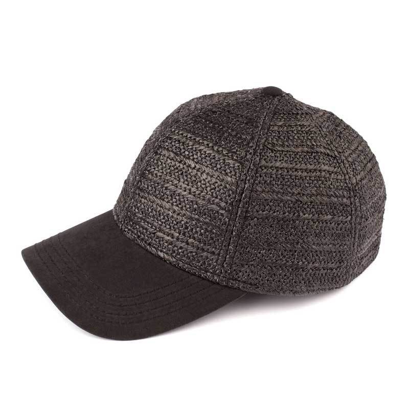 C.C Paper Straw Baseball Hat With Suede Brim