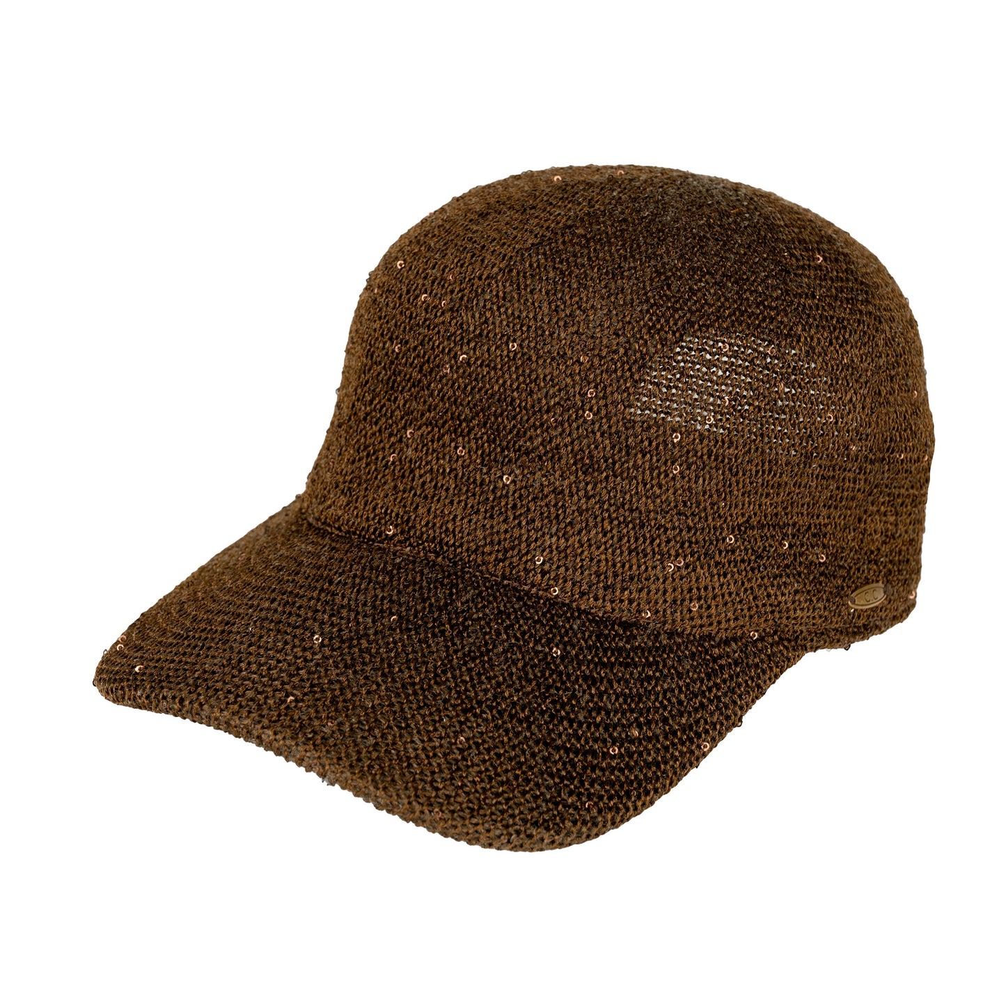 C.C Basecall Cap With Sequin - Brown - Baseball Caps
