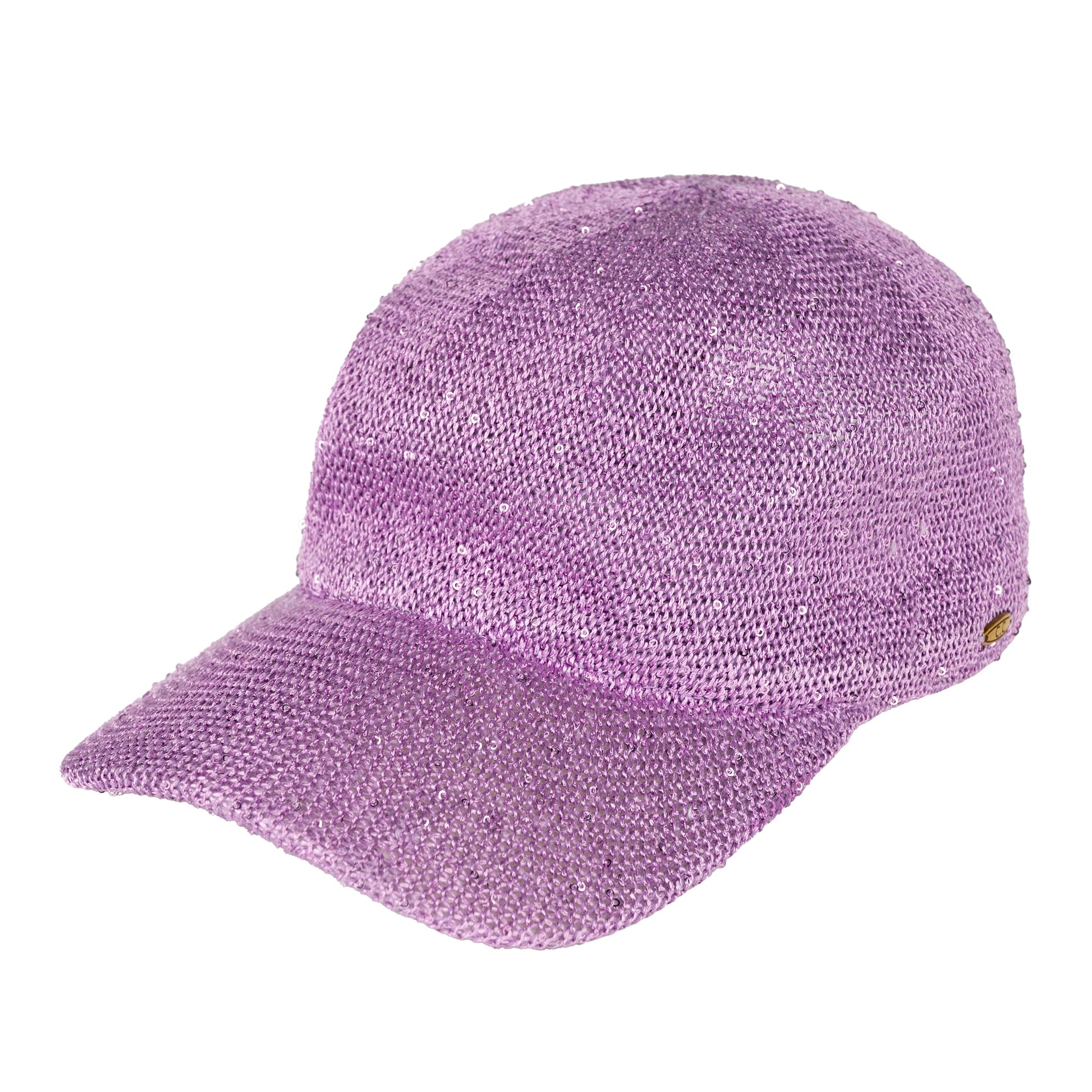 C.C Basecall Cap With Sequin - Lavender - Baseball Caps