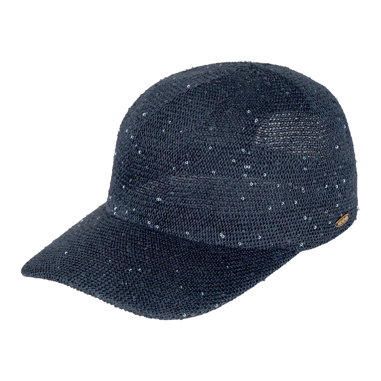 C.C Basecall Cap With Sequin - Navy - Baseball Caps