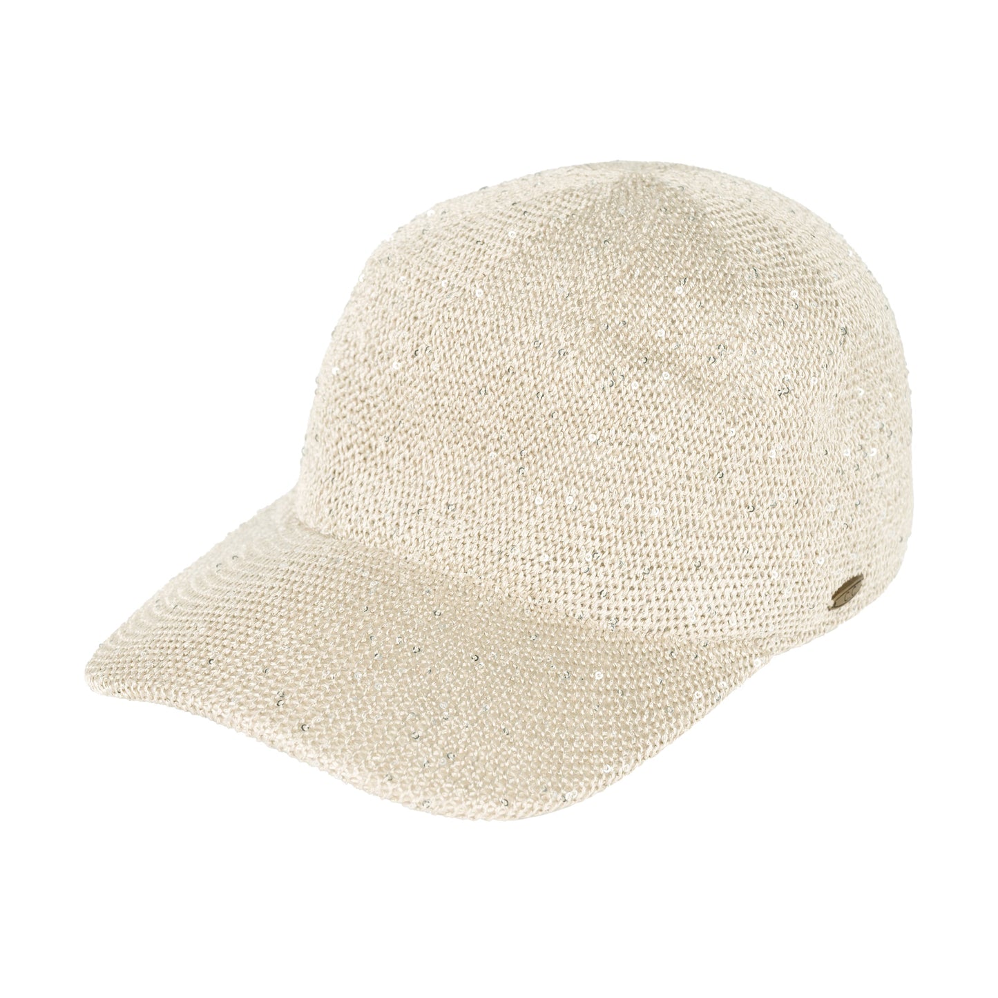 C.C Basecall Cap With Sequin - Pearl - Baseball Caps