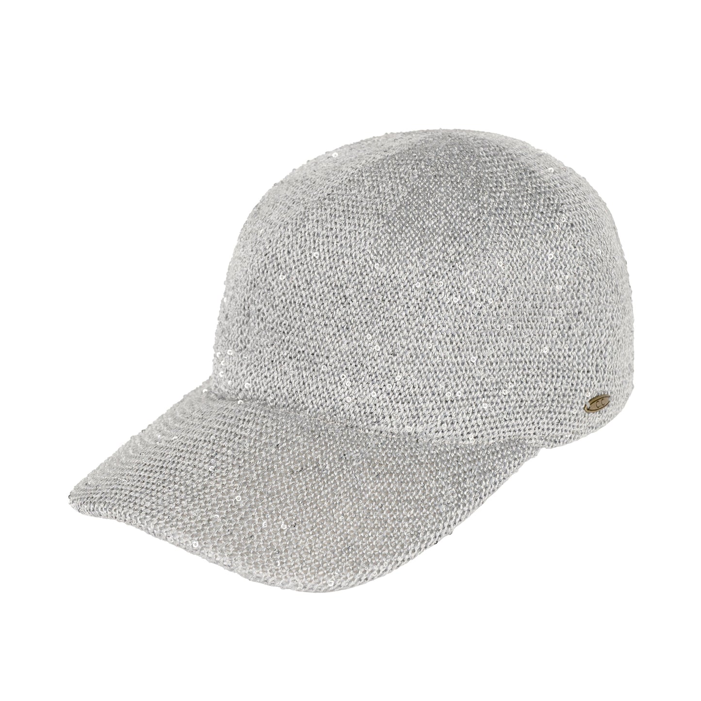 C.C Basecall Cap With Sequin - Silver - Baseball Caps