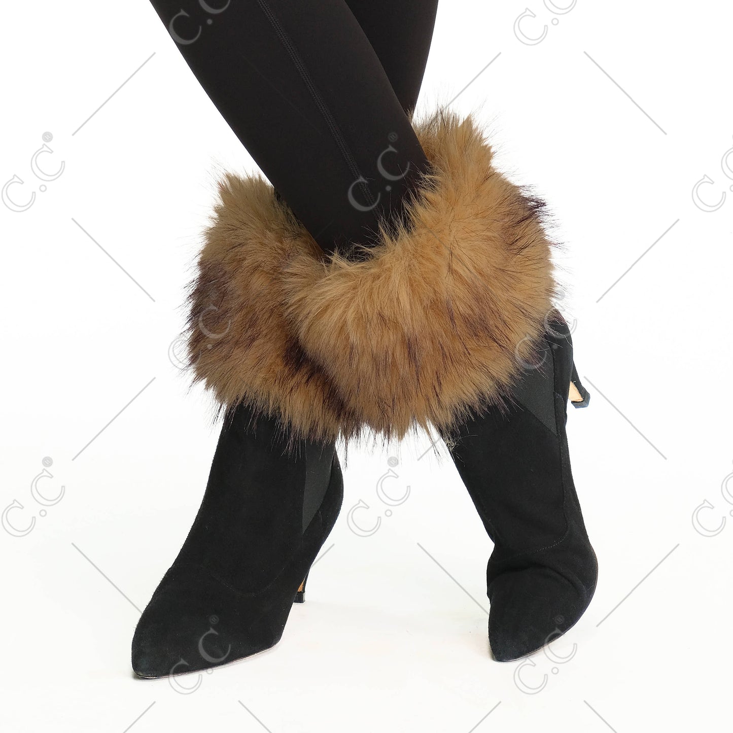 C.C Long Fur Knit Boot Cuffs