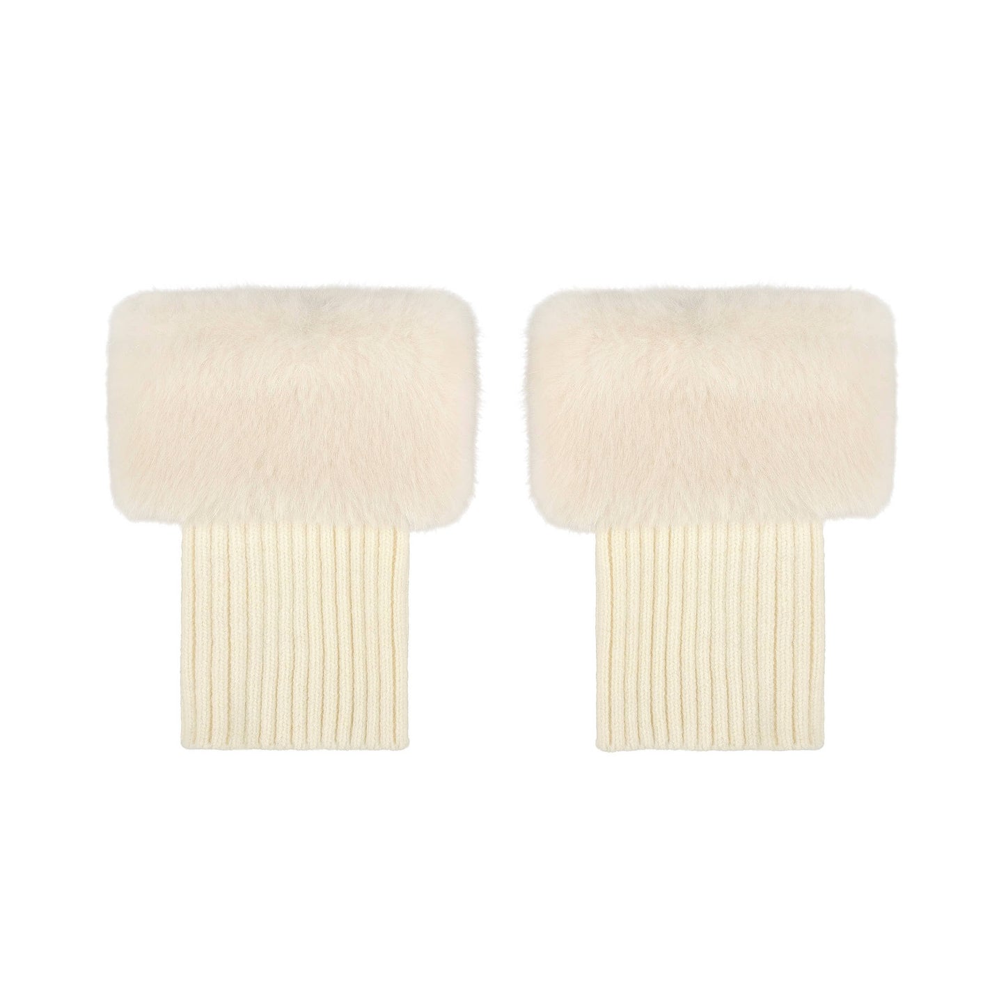 C.C Metallic Glitter Short Fur Knit Boot Cuffs