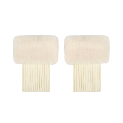 C.C Metallic Glitter Short Fur Knit Boot Cuffs