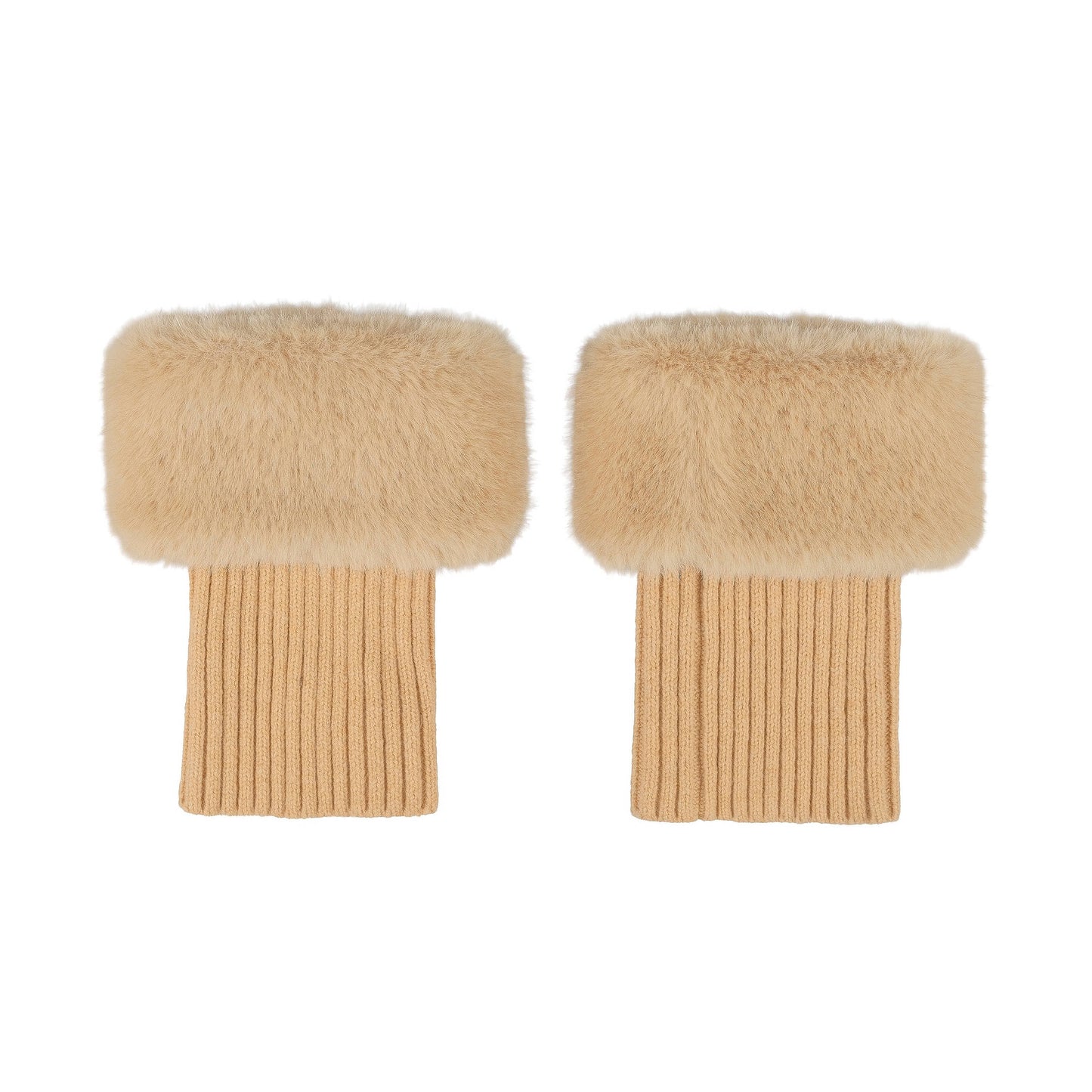 C.C Metallic Glitter Short Fur Knit Boot Cuffs