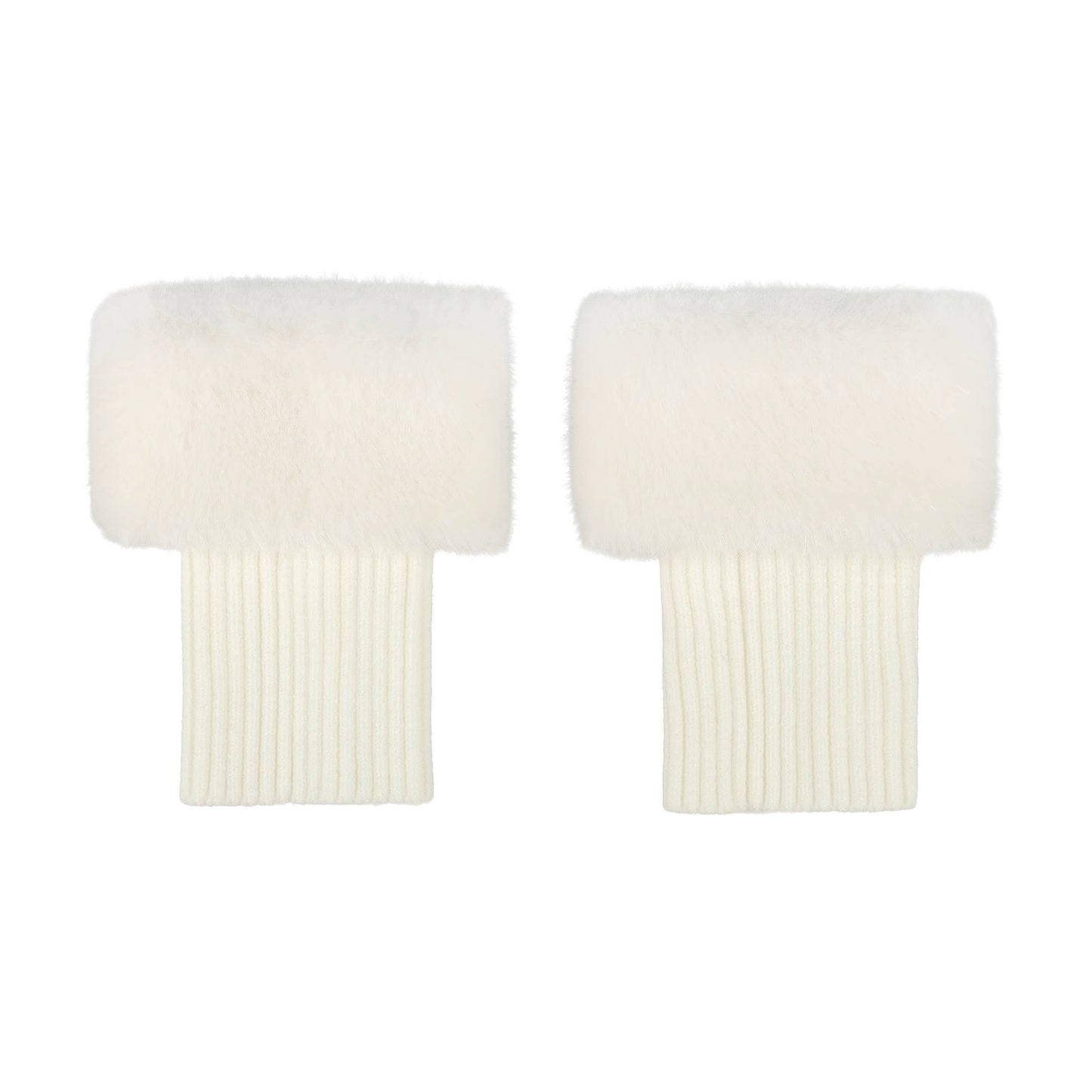 C.C Metallic Glitter Short Fur Knit Boot Cuffs
