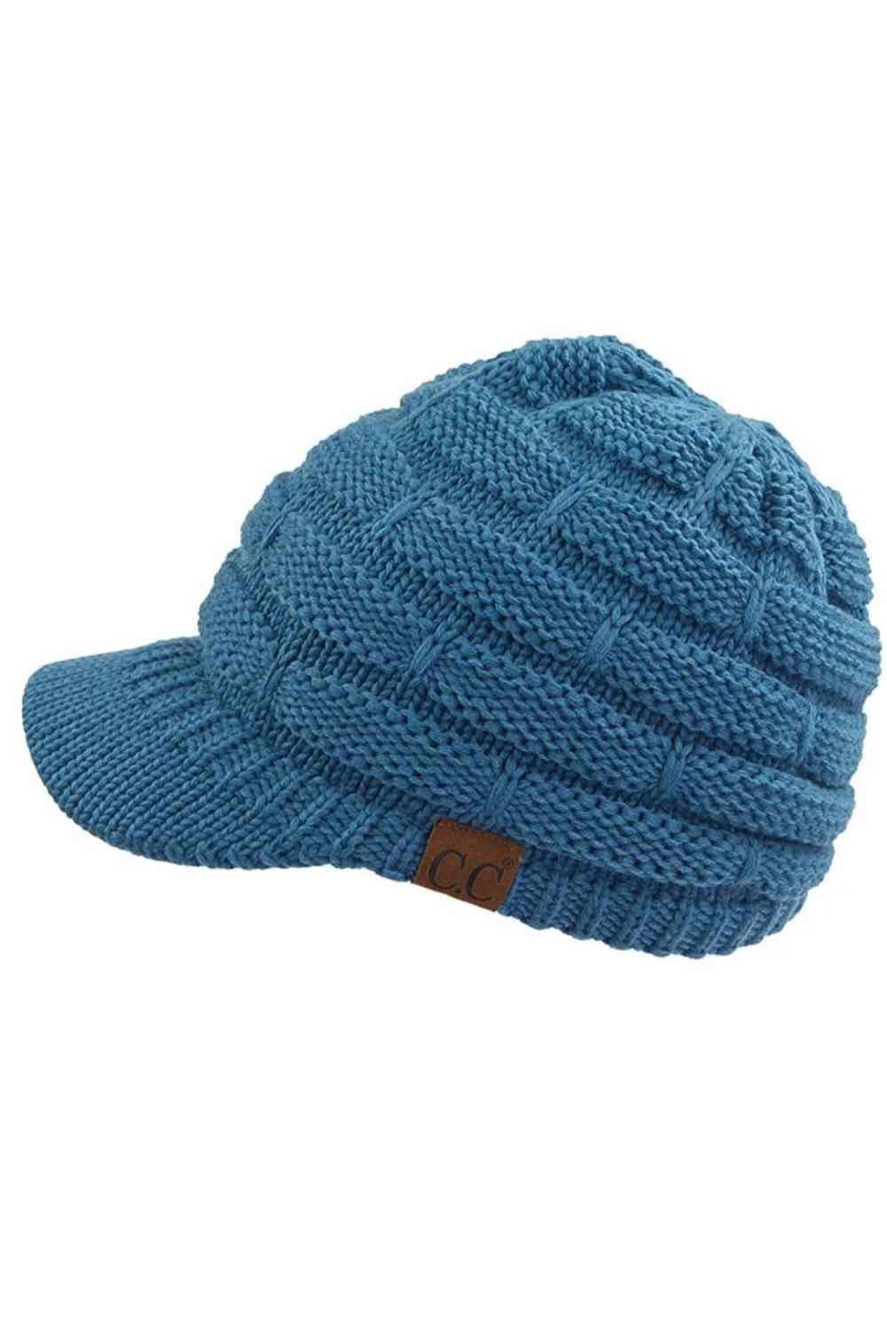 Steel_blue The C.C Ribbed Knit Brim Beanie combines comfort and style in one versatile piece. Made from 100% acrylic, this lightweight beanie features a classic ribbed knit construction with a structured brim for added warmth and coverage. Perfect for casual outings or outdoor activities, it pairs effortlessly with any winter wardrobe.
