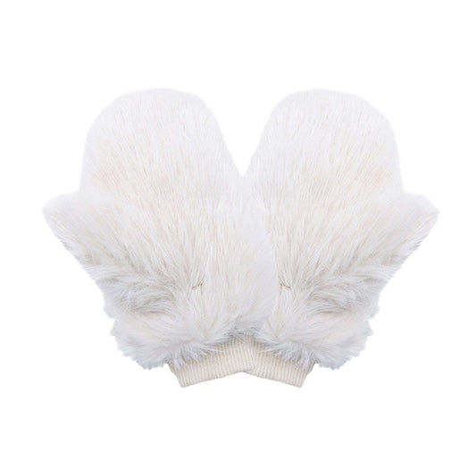 Beige-Faux Fur Mitten Gloves, Perfect winter accessory for keeping your hands warm and stylish. Made with high-quality faux fur, these gloves provide exceptional warmth and comfort. With a versatile design that combines the benefits of both mittens and gloves, these  Gloves are essential for any cold weather wardrobe