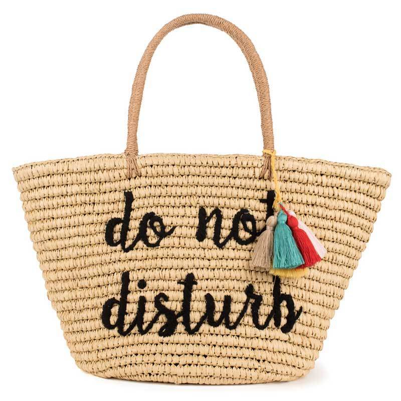 C.C Natural Straw Summer Tote Bag