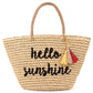 C.C Natural Straw Summer Tote Bag