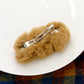 Madeline Love Brown Faux Fur Triple Pom Pom Barrette - Hair Accessories - desc