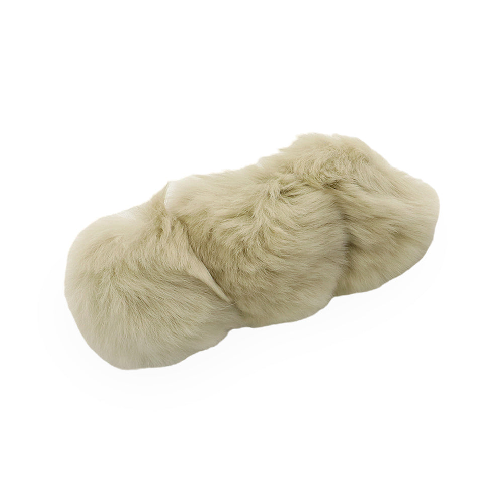 Madeline Love Cream Faux Fur Triple Pom Pom Barrette - Hair Accessories - extra