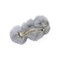 Madeline Love Gray Faux Fur Triple Pom Pom Barrette - Hair Accessories - extra