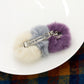 Madeline Love Lavender, Multi Faux Fur Triple Pom Pom Barrette - Hair Accessories - desc