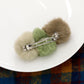 Madeline Love Green, Multi Faux Fur Triple Pom Pom Barrette - Hair Accessories - desc