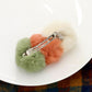 Madeline Love Multi, Neutral Faux Fur Triple Pom Pom Barrette - Hair Accessories - desc