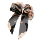 Madeline Love Black Oversized Sheer Floral Print Bow Barrette - Hair Accessories - extra