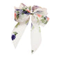 Madeline Love White Oversized Sheer Floral Print Bow Barrette - Hair Accessories - extra