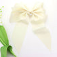 Madeline Love Cream Oversized Pearl Dangle Pointed Bow Barrette - Hair Accessories