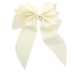 Madeline Love Cream Oversized Pearl Dangle Pointed Bow Barrette - Hair Accessories - extra