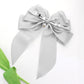 Madeline Love Gray Oversized Pearl Dangle Pointed Bow Barrette - Hair Accessories - desc