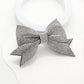 Madeline Love Silver Sparkly Bling Stone Bow Hair Barrette - Hair Accessories