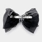 Madeline Love Black Pearl Pointed Houndstooth Bow Barrette - Hair Accessories - desc