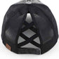 BLACK-C.C Distressed Aloha Beaches Patch Ponycap is perfect for adding a touch of island style to any outfit. The vintage look and feel of this cap is both trendy and comfortable, while the embroidered patch adds a unique touch. Great for a day at the beach or exploring the city.