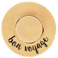 C.C Paper Brim Straw Hat With Lettering And Ribbon Band 100% Paper Straw