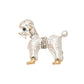 Madeline Love White Gold Dipped Enamel Poodle Dog Pin Brooch - Brooches - desc