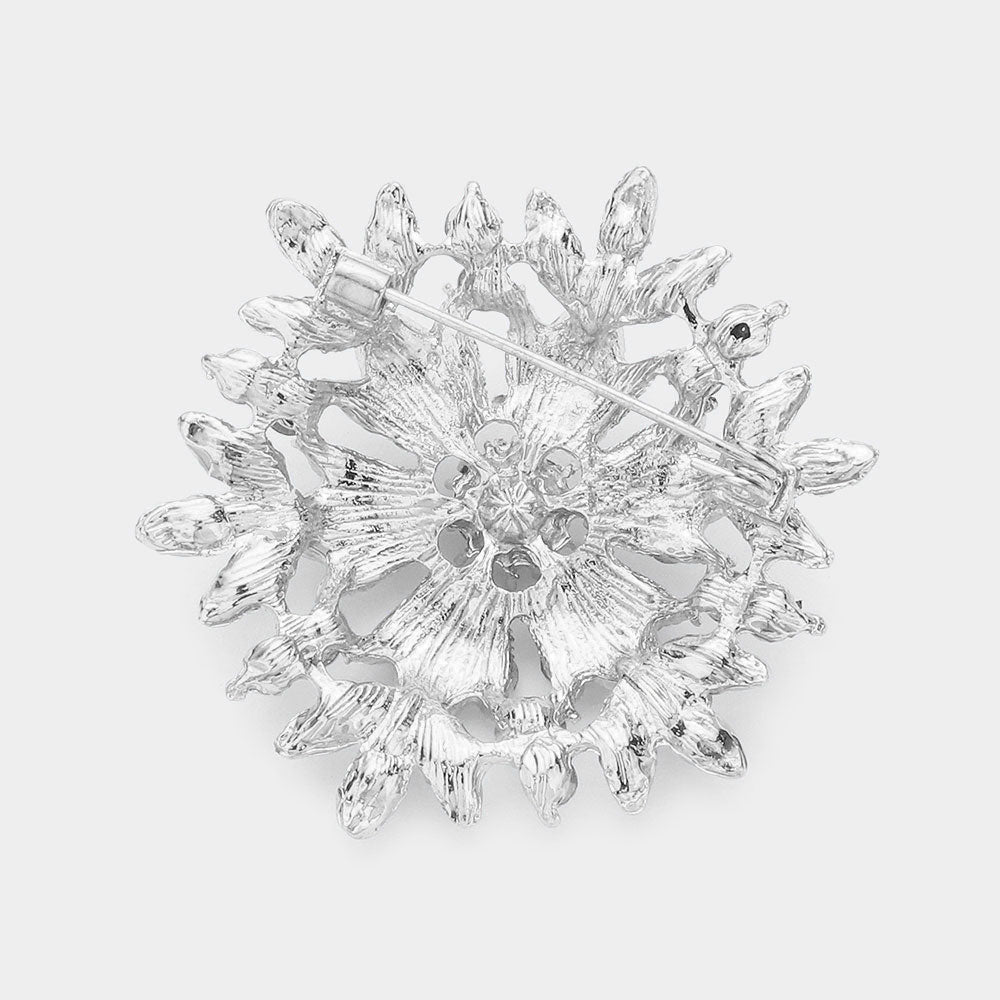Madeline Love Blue Bubble Stone Cluster Snowflake Pin Brooch - Brooches - desc