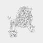 Madeline Love Gray, Hematite Crystal Pearl Poodle Brooch - Brooches - desc