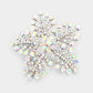 Madeline Love AB, Silver Crystal Pave Snowflake Pin Brooch