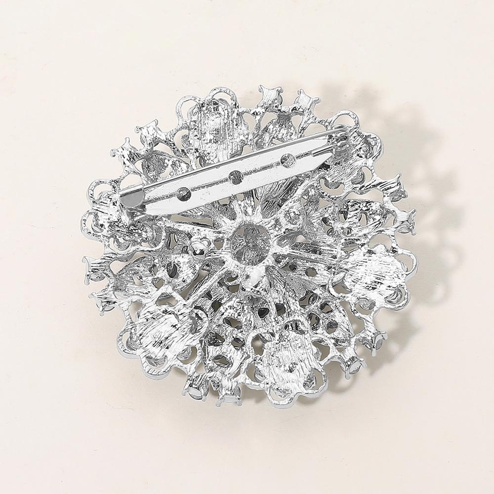Madeline Love Emerald Vintage Floral Crystal Pin Brooch - Brooches - desc