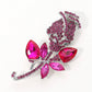 Madeline Love Fuchsia Multi Stone Embellished Metal Tulip Flower Pin Brooch - Brooches