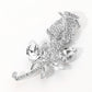 Madeline Love Silver Multi Stone Embellished Metal Tulip Flower Pin Brooch - Brooches