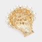 Madeline Love Gold Pearl Bouquet Pin Brooch - Brooches - desc