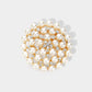 Madeline Love Gold Rhinestone Pointed Pearl Pin Brooch / Pendant - Brooches