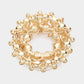 Madeline Love Gold Peal Embellished Pin Brooch - Brooches - desc