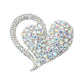 Madeline Love AB Stone Paved Heart Pin Brooch - Brooches - desc