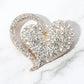 Madeline Love Gold Stone Paved Heart Pin Brooch - Brooches
