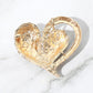Madeline Love Gold Stone Paved Heart Pin Brooch - Brooches - extra