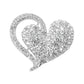 Madeline Love Silver Stone Paved Heart Pin Brooch - Brooches - desc