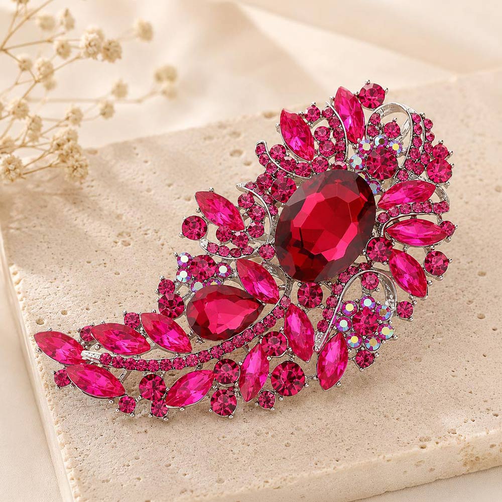 Madeline Love Fuchsia Multi Stone Embellished Pin Brooch