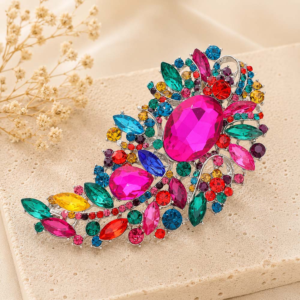 Madeline Love Multi Multi Stone Embellished Pin Brooch