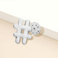 Madeline Love Silver Metal Hashtag Lapel Mini Pin Brooch - Brooches - extra