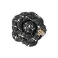 Madeline Love Black Enamel Flower Number Five Pointed Tweed Flower Pin Brooch Hair Clip - Brooches - desc