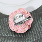 Madeline Love Pink Enamel Flower Number Five Pointed Tweed Flower Pin Brooch Hair Clip - Brooches - extra