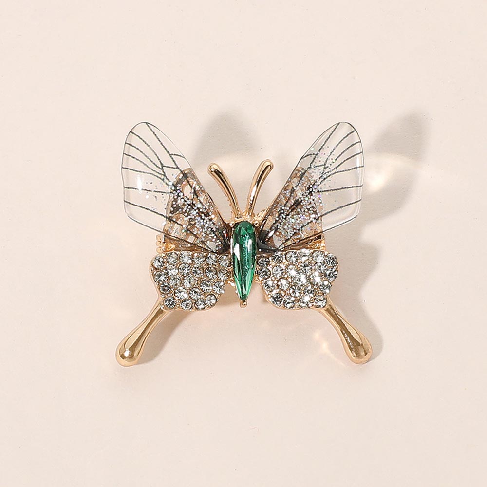 Madeline Love Black Sparkling Wing Butterfly Pin Brooch